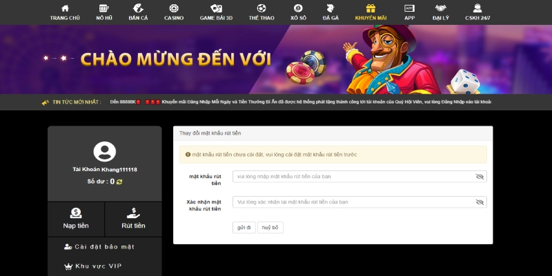 Hướng dẫn từng bước rút tiền trên Hubet